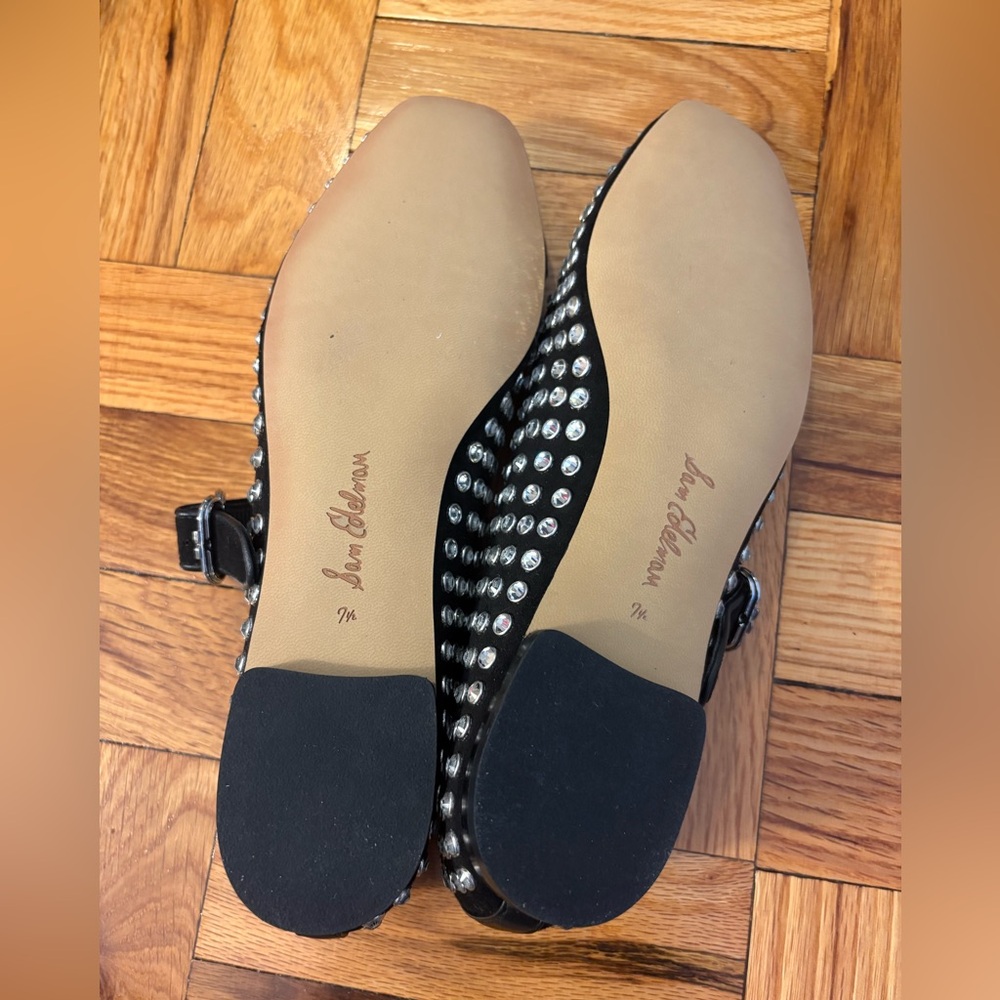 NEW Sam Edelman Black Studded Flats - Picture 4 of 4